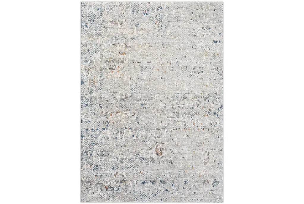5'x8'2" Fiber Rug-Modern Slate & Copper Pebbles | Layering | Abstract | Low Pile | Rectangle By Surya