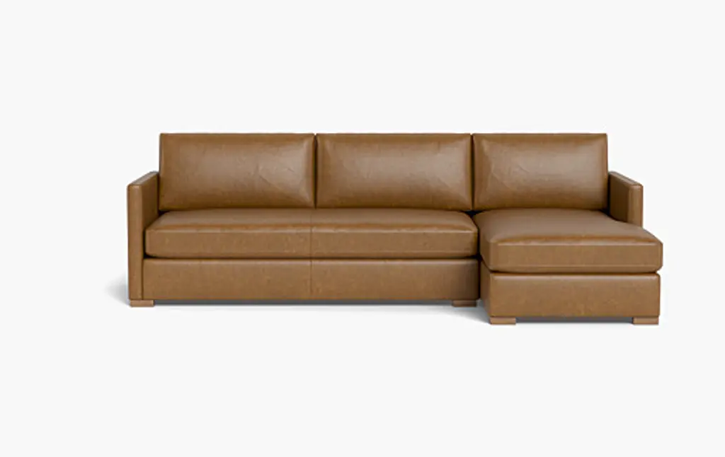 Scarlett Leather Right Chaise Sectional