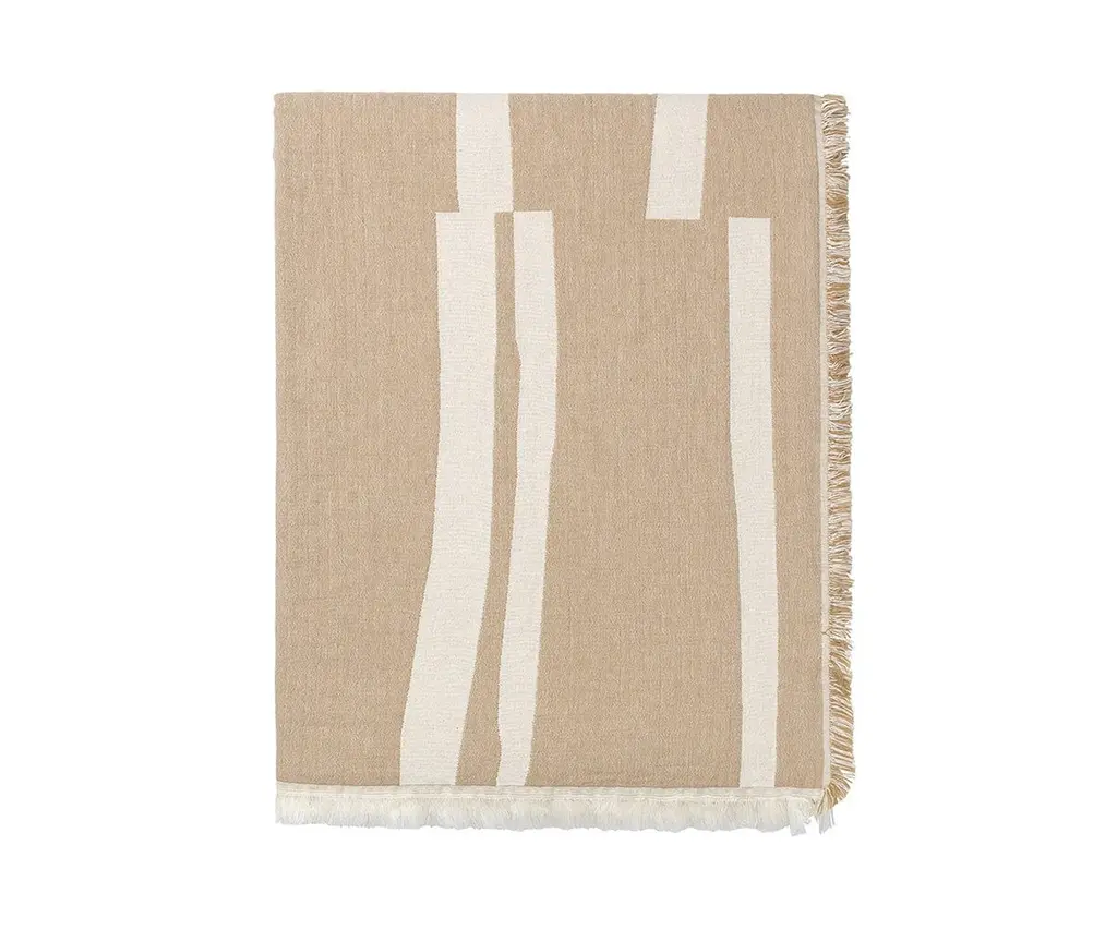 Beige Lyme Grass Throw