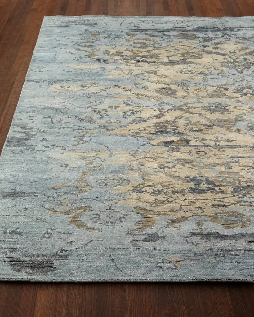 Haven & Loom Aquamarine Hand-Knotted Rug, 4' X 6' | Horchow