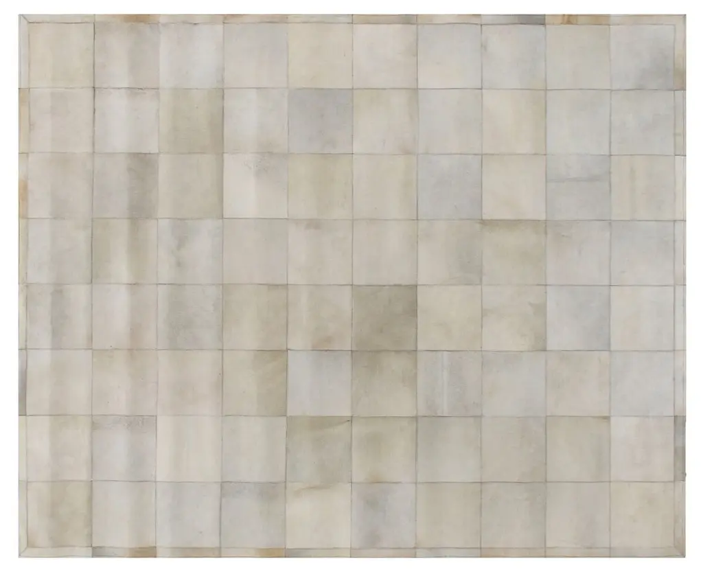 Stitched Blocks Hide, Ivory