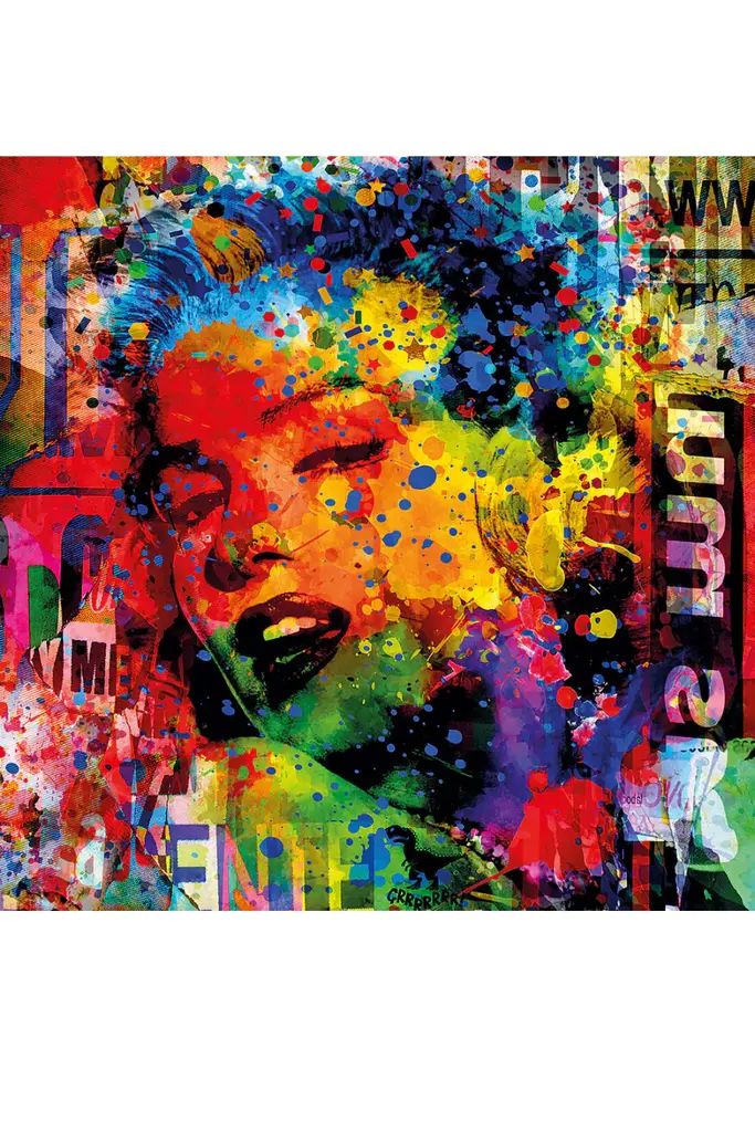 Monroe Portrait Plexiglass Artwork | Andrew Martin Some Like It Colourful