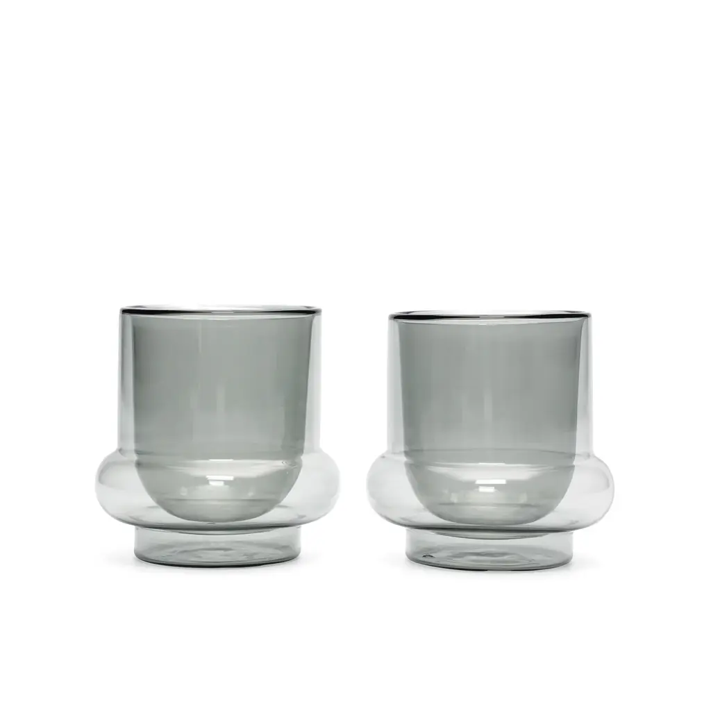 Tom Dixon Bump Insulated Glass Coffee Cups - Set Of 2