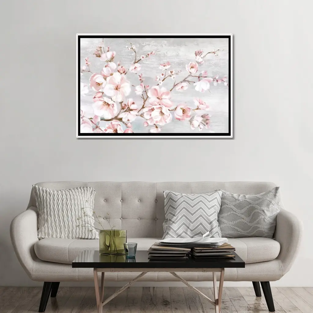 Icanvas "Spring Cherry Blossoms I " By Eva Watts Framed Canvas Print - White - 18x26