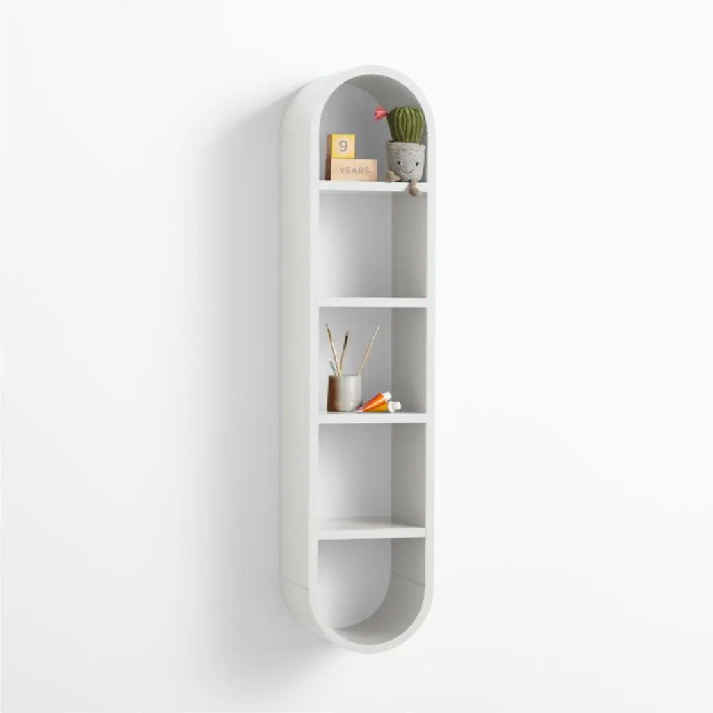 Mallory Kids Large White Wall Shelf