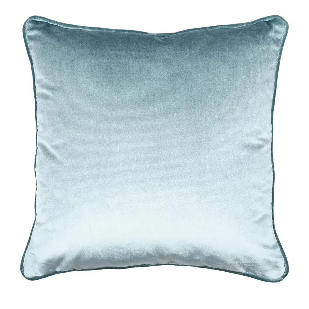 Light Blue Silk Velvet Carrè Cushion