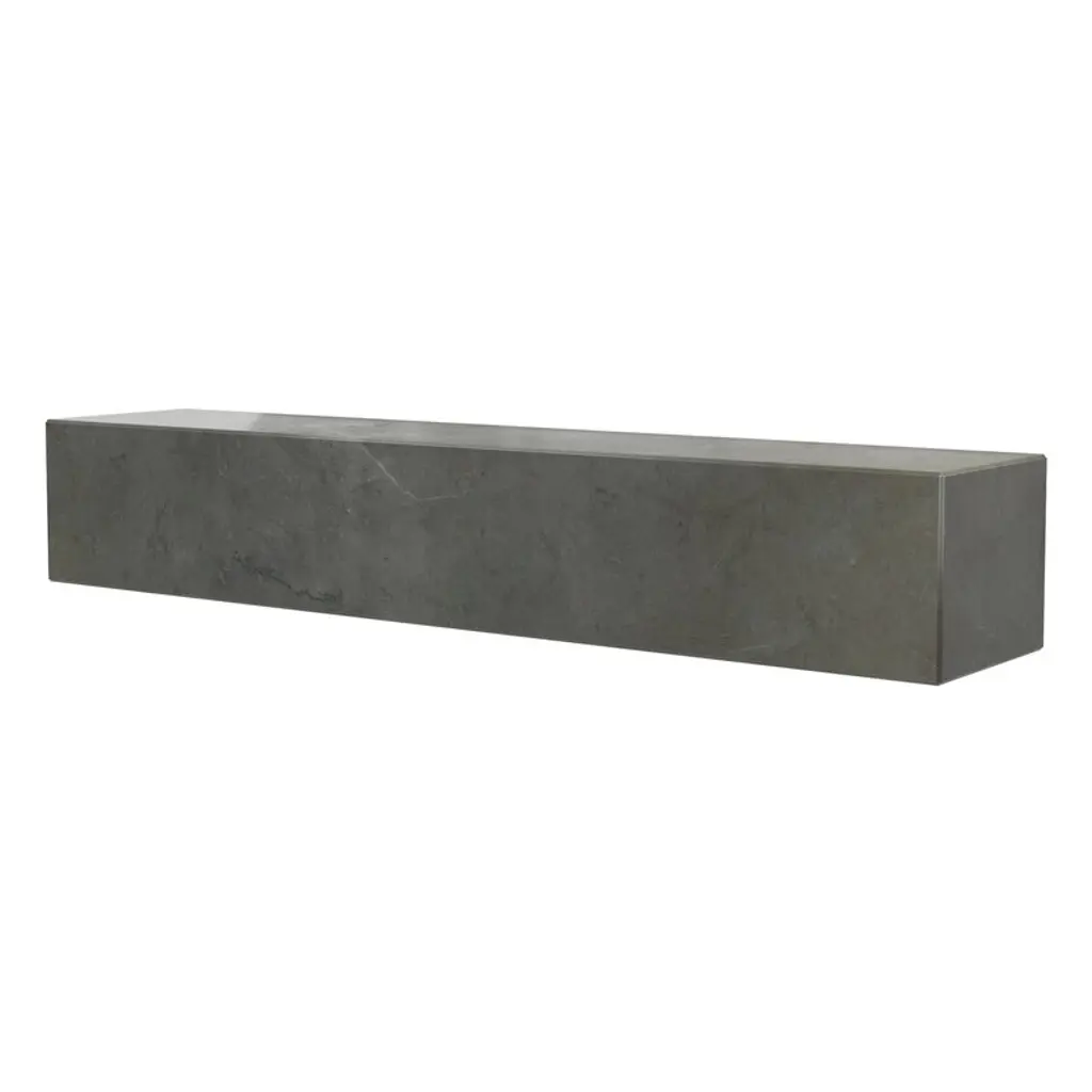 Plinth Shelf, Grey Kendzo Marble