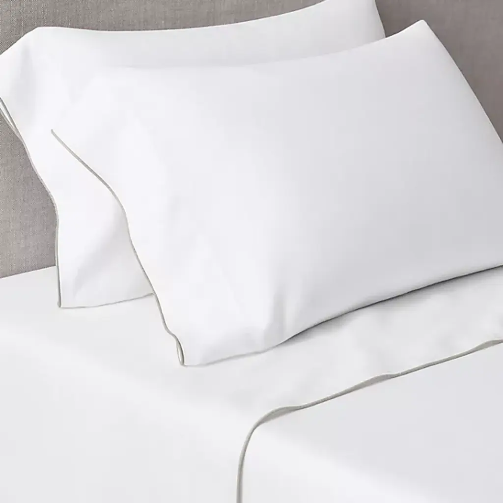 Italian Heritage Washed Piped Linen Sheet Set