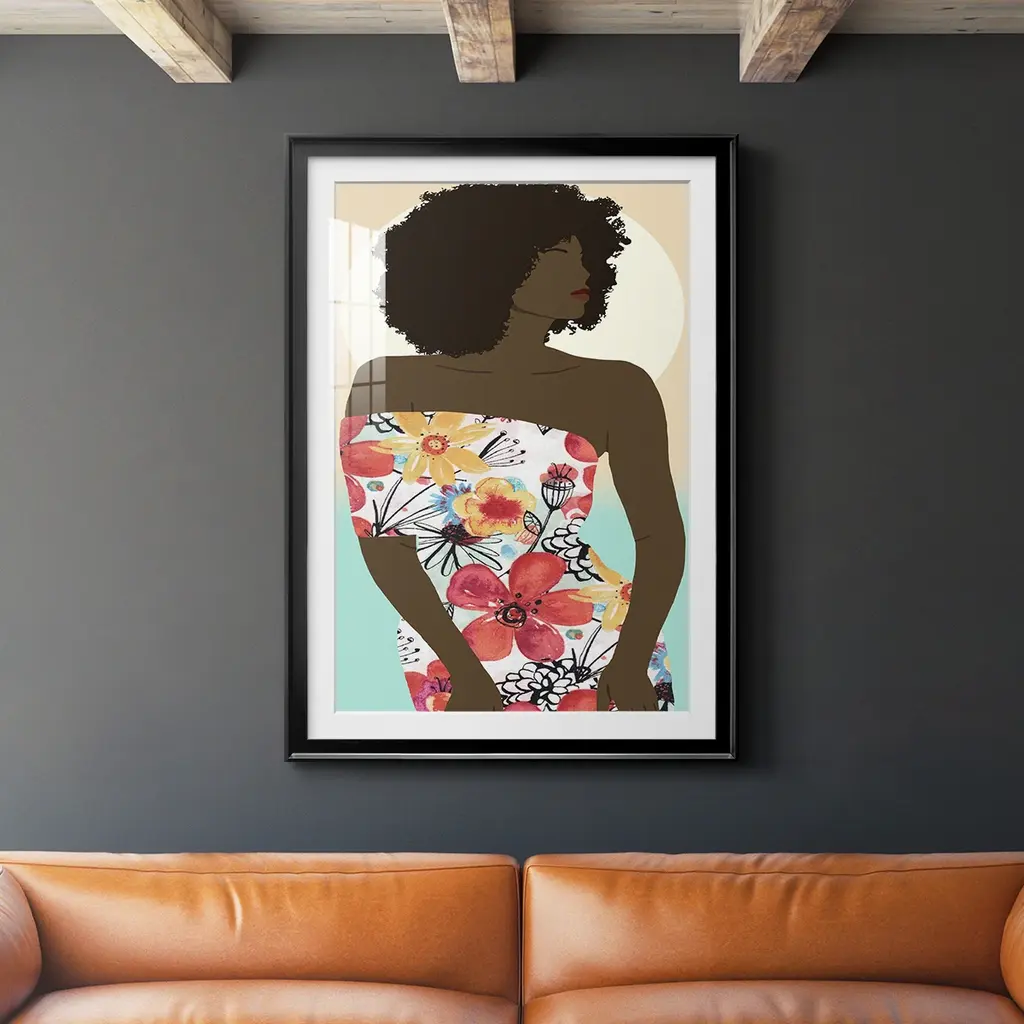 You Go Woman Ii Premium Framed Print - Ready To Hang - 22.5x30.5 - Black