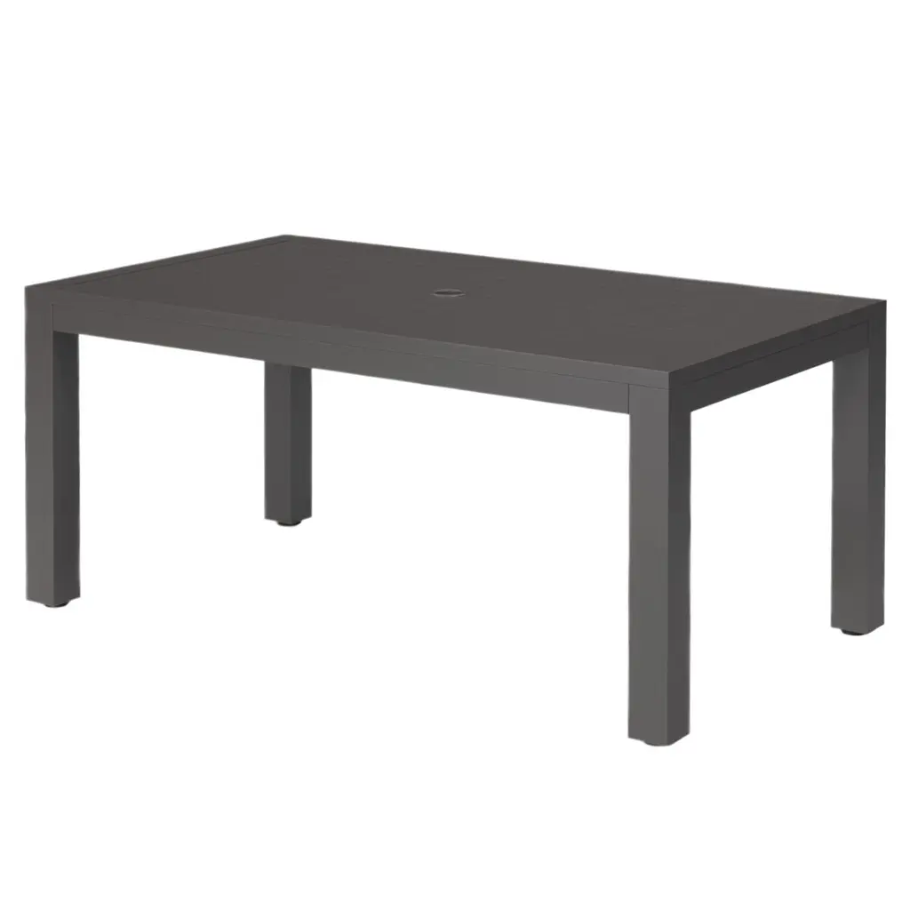 Evandor Outdoor Aluminum Rectangular 36" X 64" Dining Table, Graphite