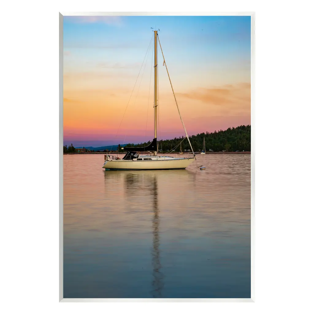 Stupell Sunset Boat Photography Wall Plaque Art Daniel Sproul - 10 X 15