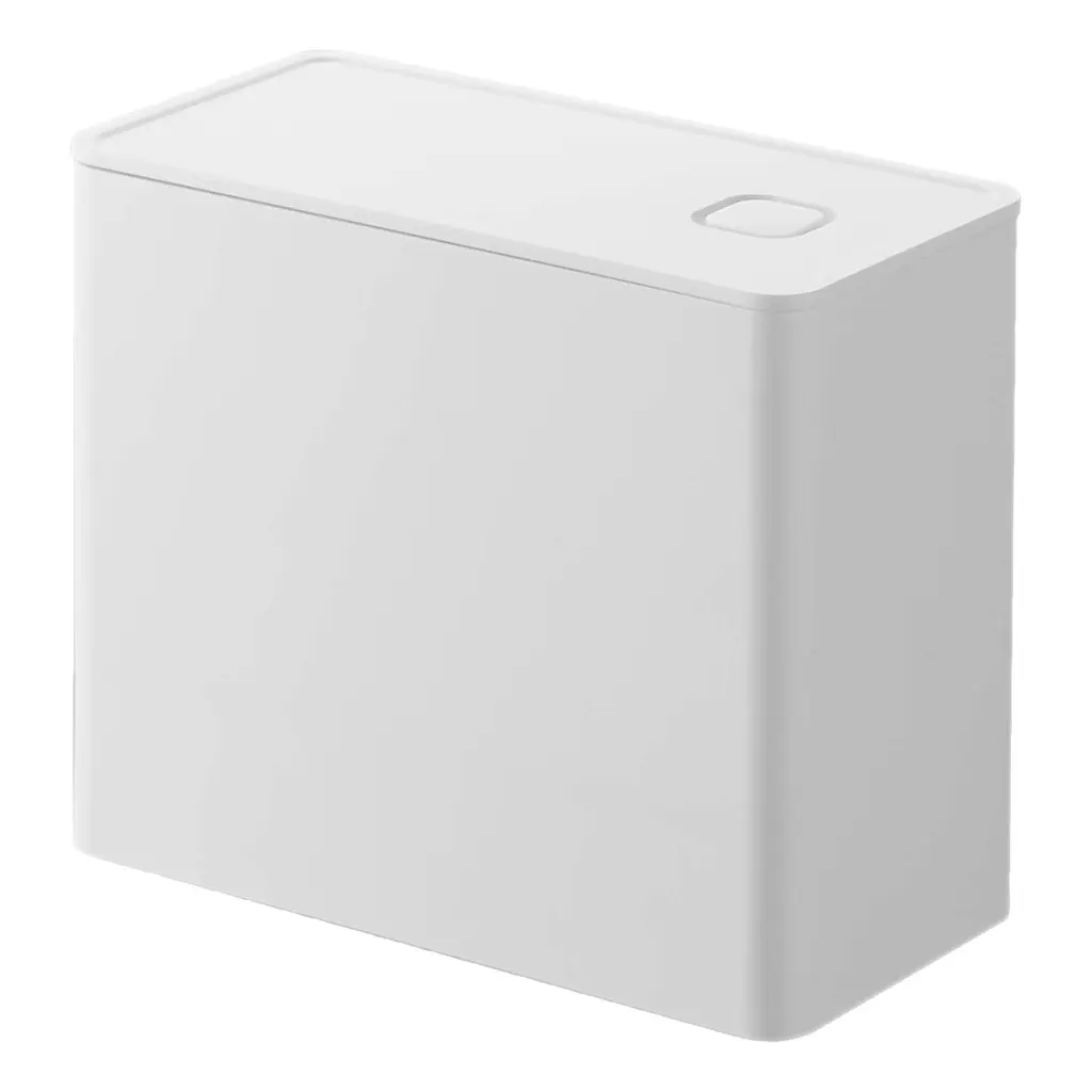 Yamazaki Home Vacuum-Sealing Coffee Storage, Polypropylene - L 3.62 X W 7.24 X H 6.06 Inches - White