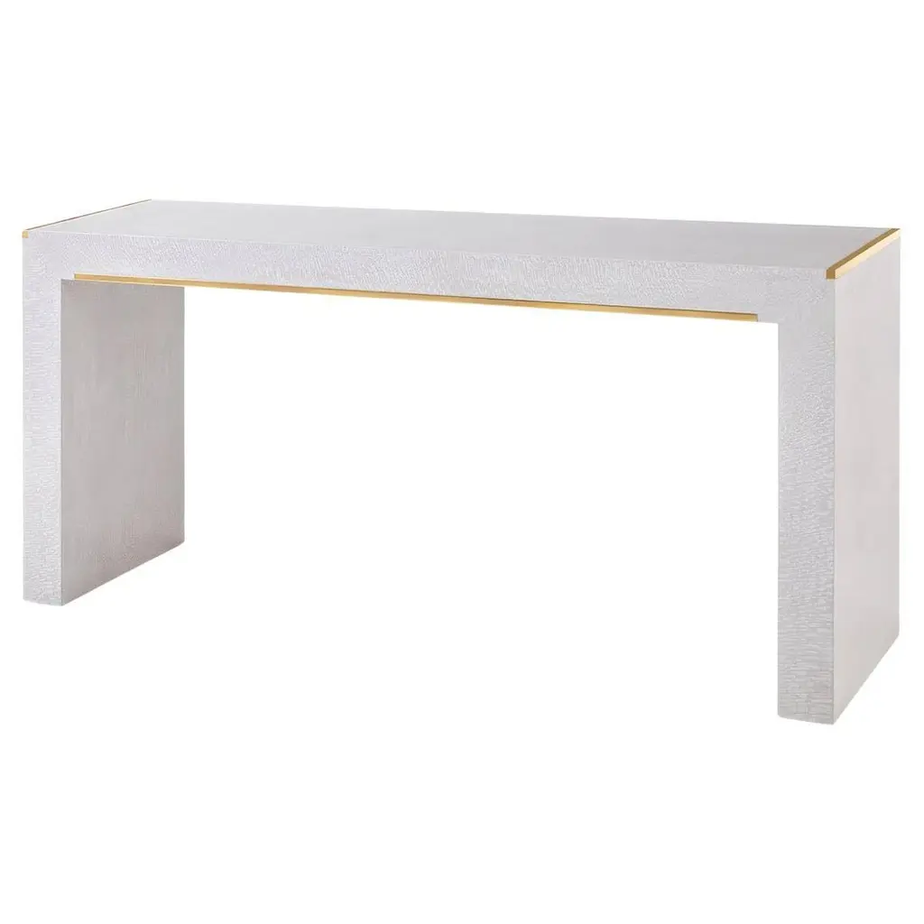 Mid Century Large White Console