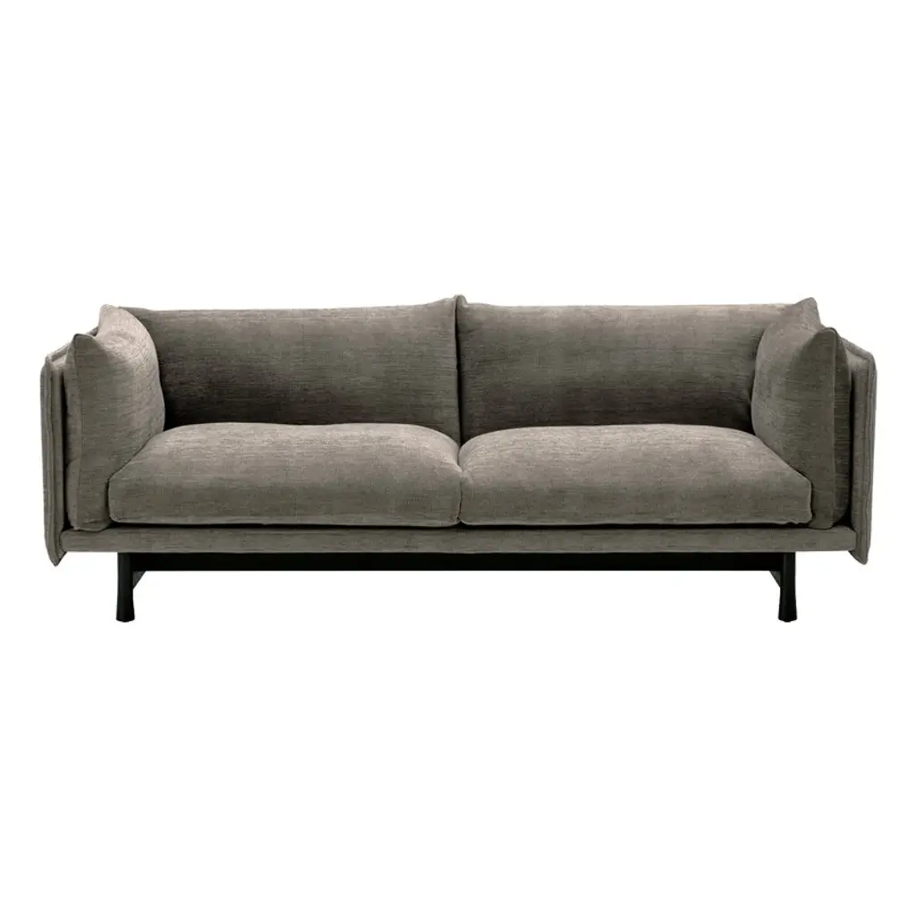 Kite 2-seater Sofa, Black Stained Oak - Roco 08