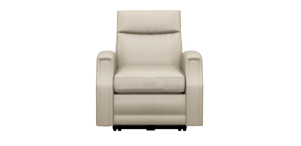 Conover Scoop-arm Leather Recliner