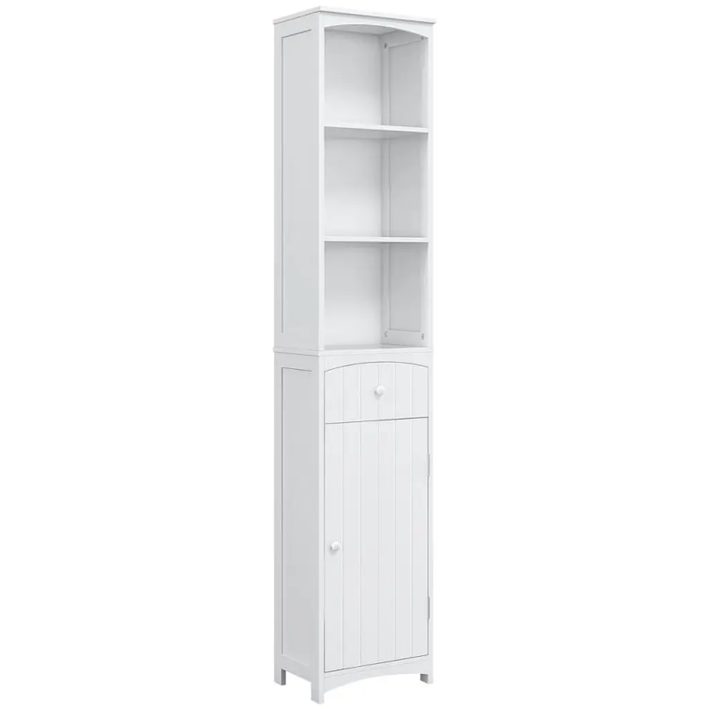 Resenkos Bathroom Floor Cabinet,bathroom Storage Cabinet, Free Standing Bathroom Storage Unit, Tall Linen Tower, White