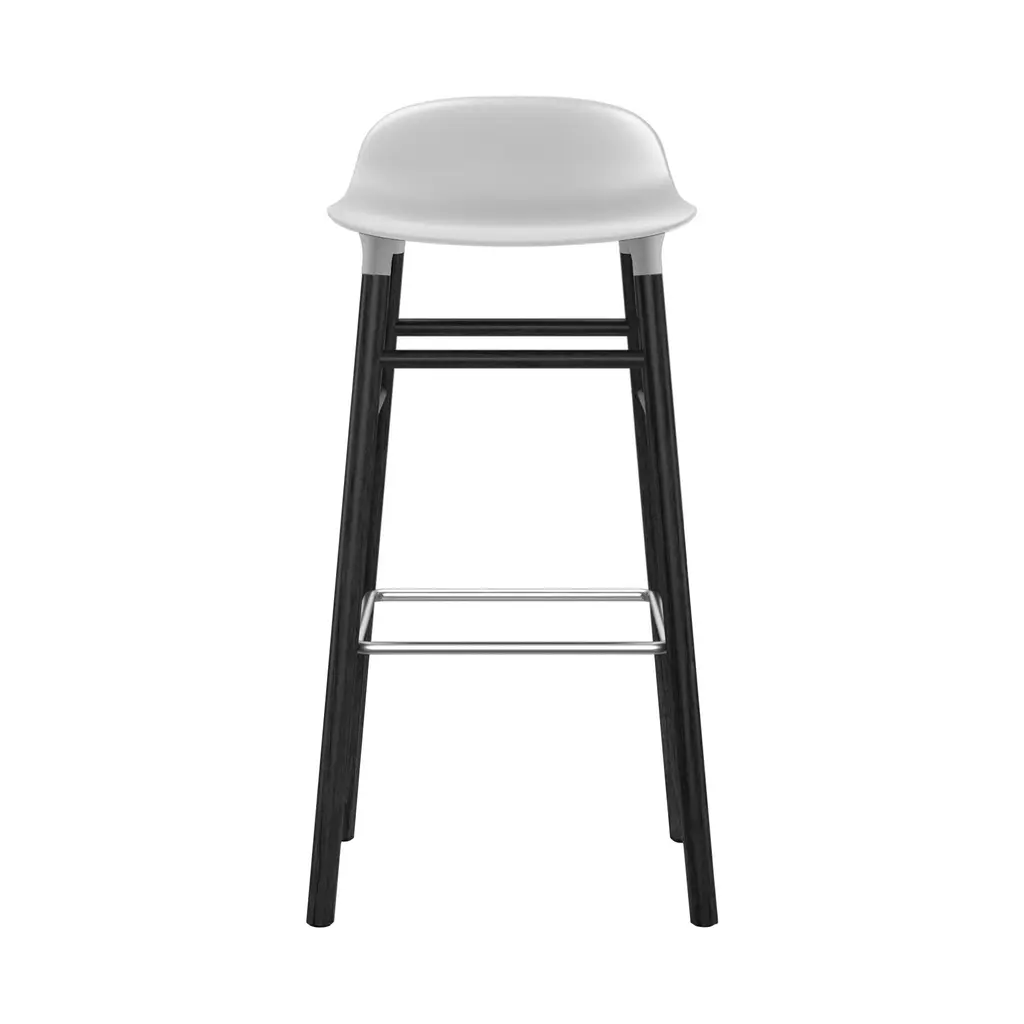 Form Bar + Counter Stool: Black Lacquered Oak