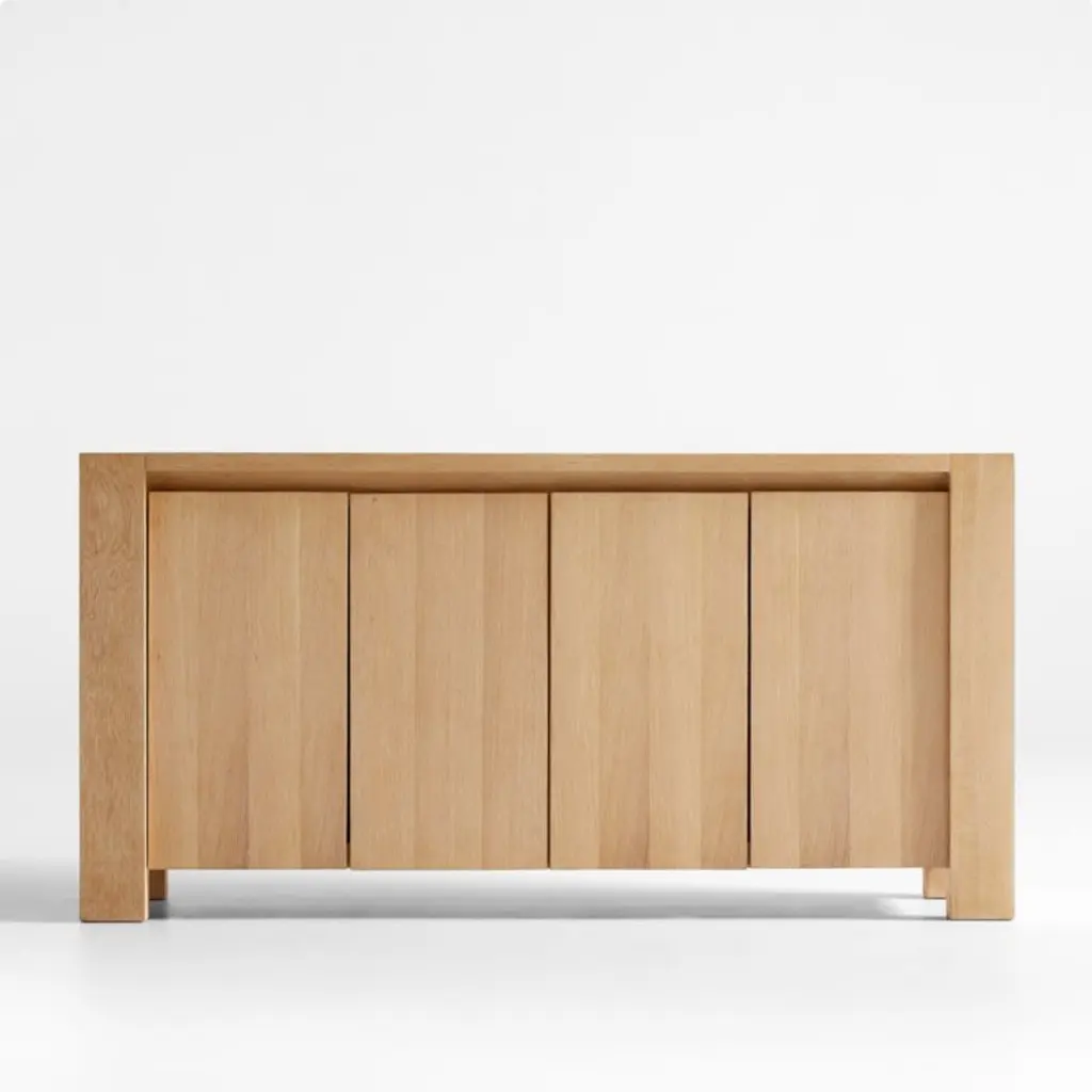 Terra 72" Natural White Oak Solid Wood Credenza