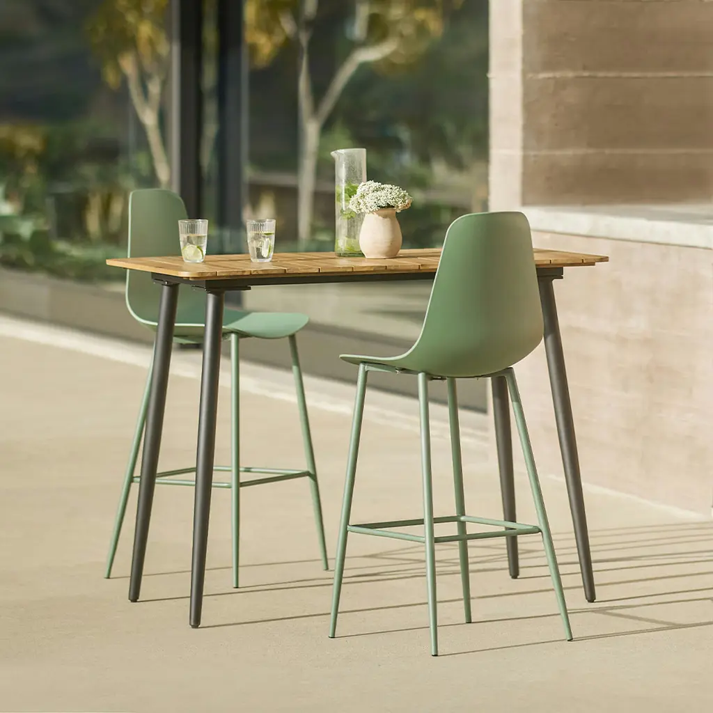 Latta Outdoor Bar Table - Slate Gray