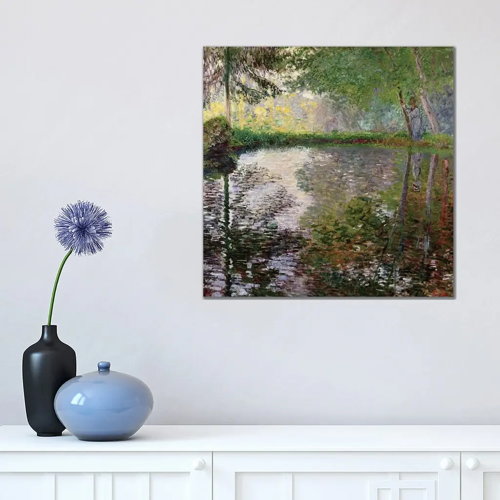 Icanvas "The Lake At Montgeron" By Claude Monet Canvas Print - 18x18x1.5