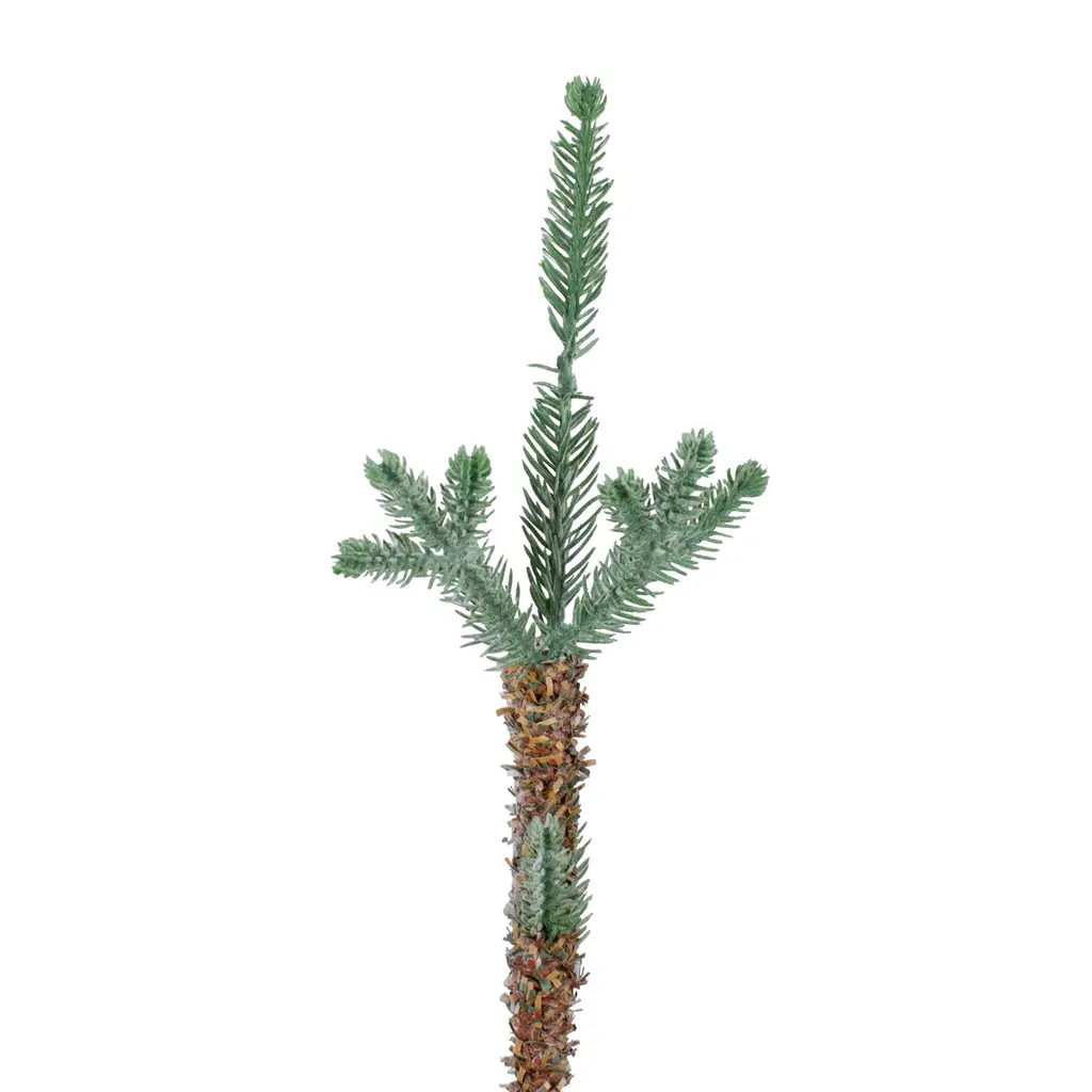 3' Snow Covered Slim Pine Artificial Christmas Tree Jute Base Unlit - 3 Foot - Green - 3 Foot