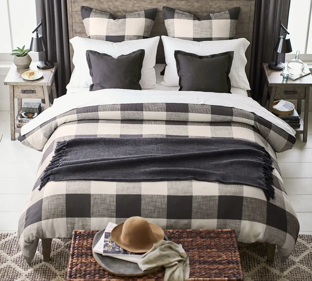 Pottery Barn Bryce Buffalo shops Check Duvet