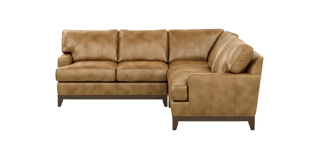 Arcata Three-piece Leather Sectional