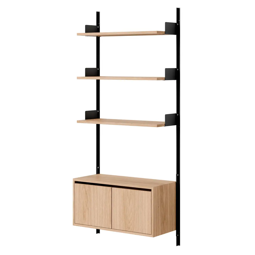 New Works Wall Shelf Cabinet With Doors