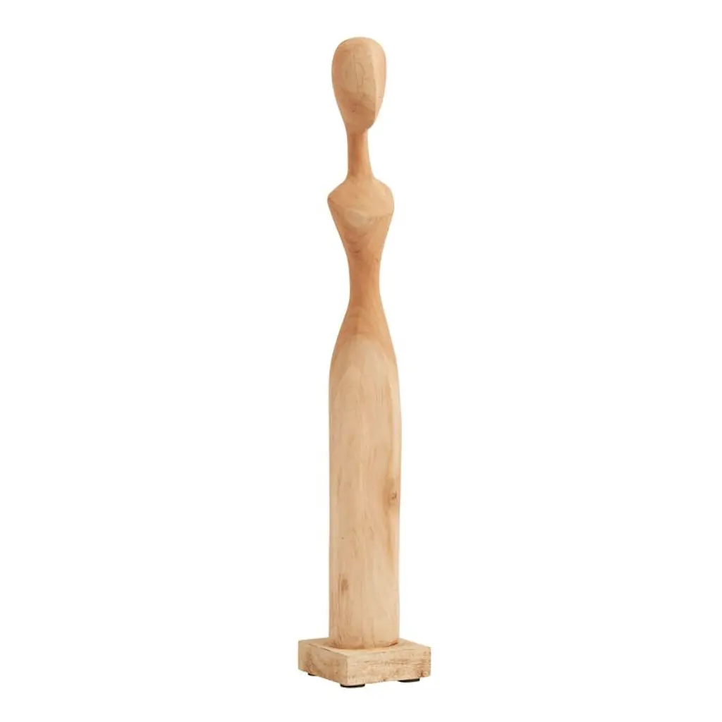 Hand Carved Solid Wood Female 2024 Figure