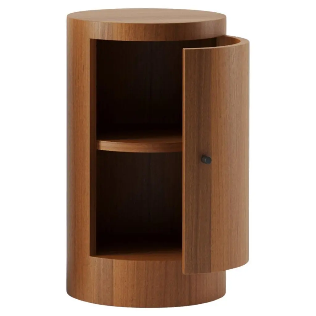 Constant Night Stand Single Right Unit In Iroko Wood By Lemon