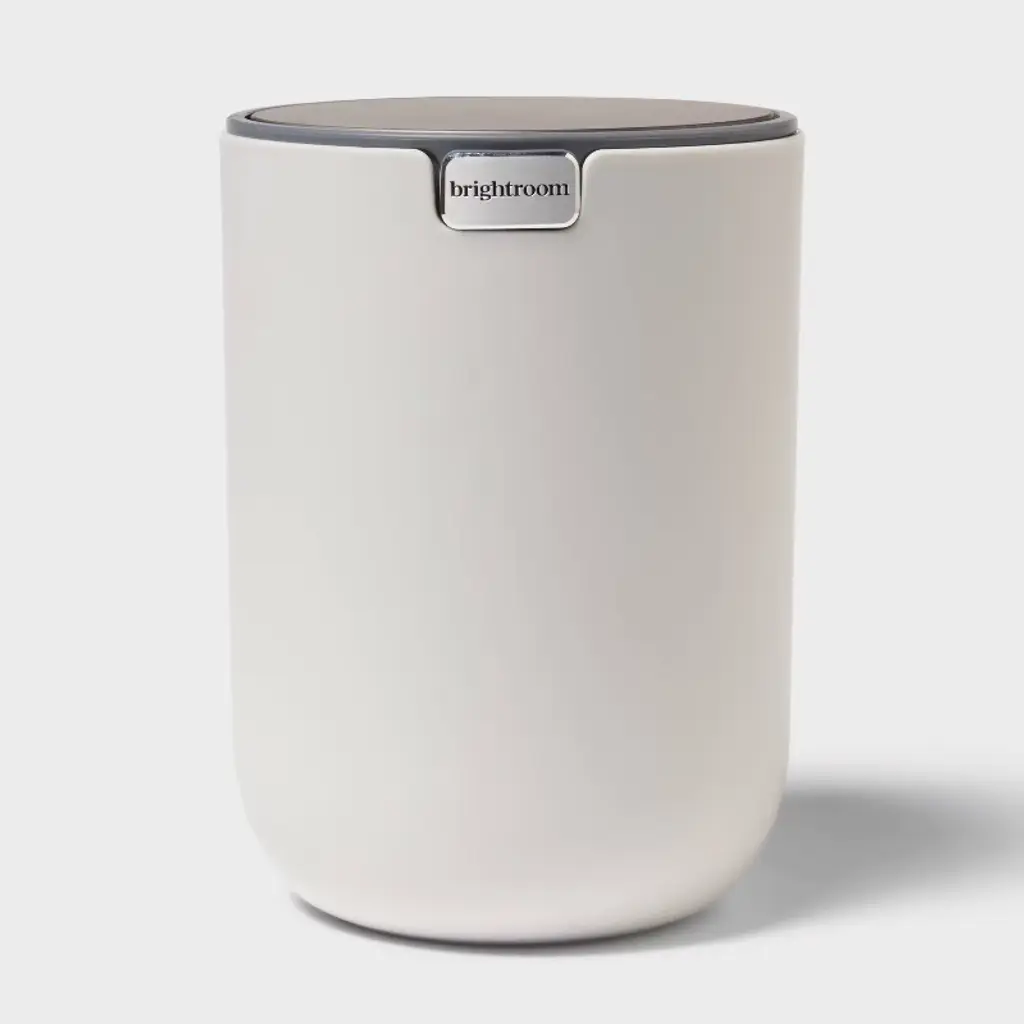 Small Stainless Desktop Wastebasket White - Brightroom™