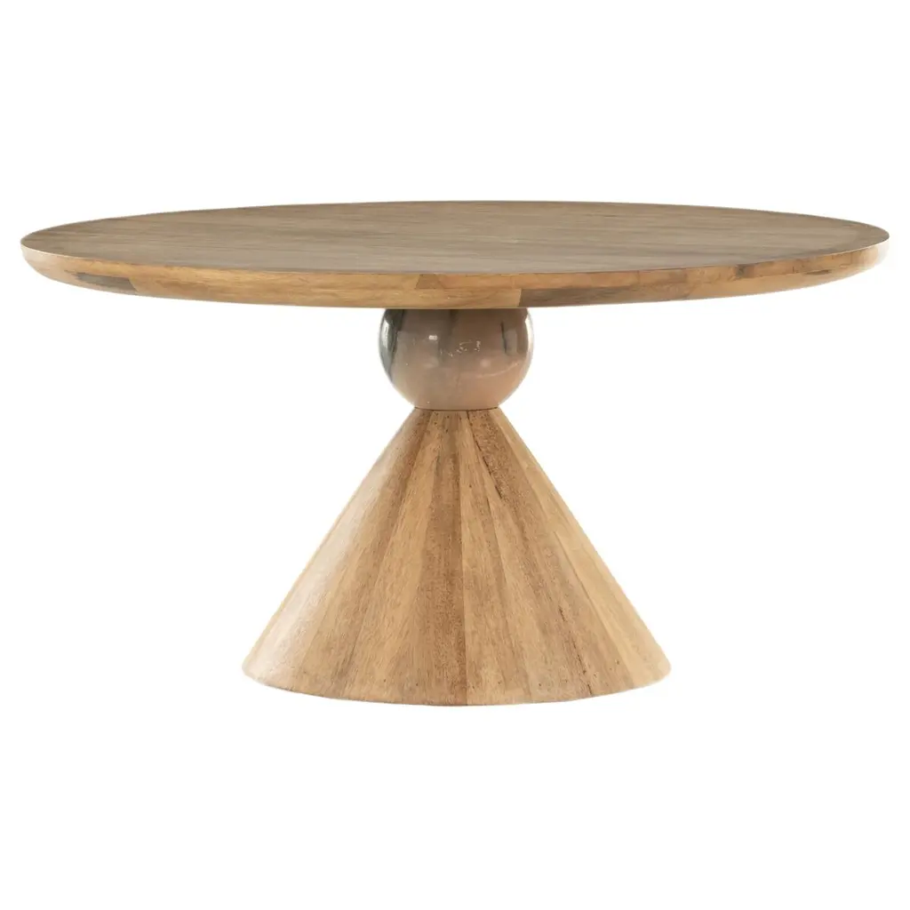 Leda 60" Dining Table, Smoked Honey
