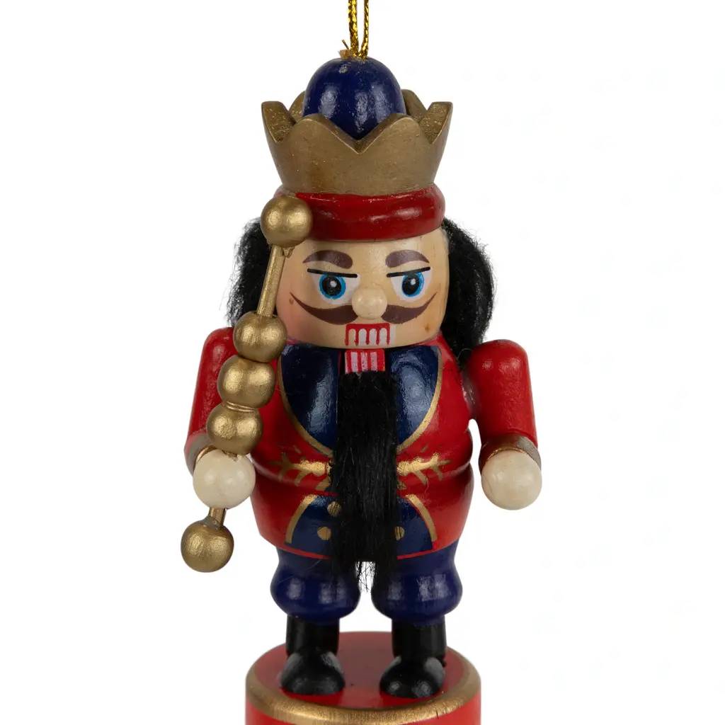 Professional Nutcracker Christmas Ornaments - 4" - Set Of 6 - Multicolor - Red