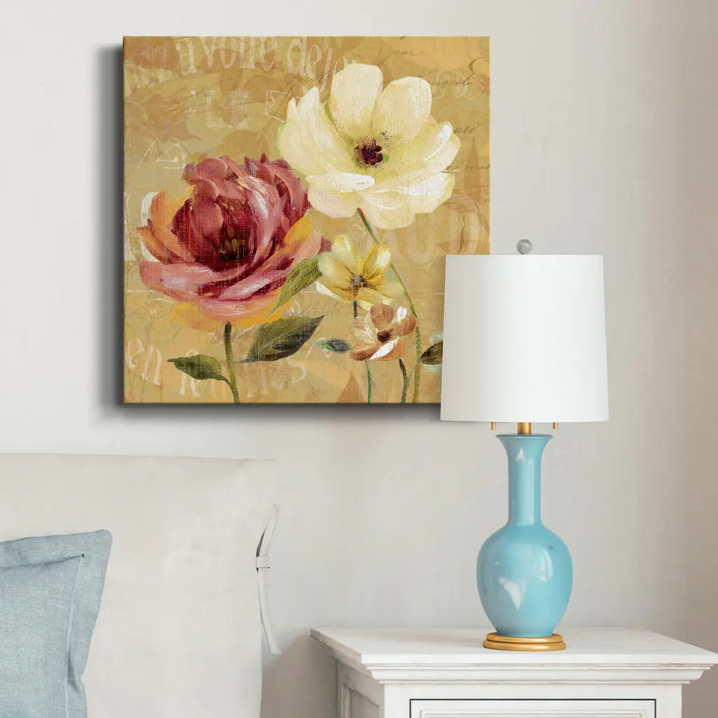 French Country Garden I-Premium Gallery Wrapped Canvas - Ready To Hang - 24x24