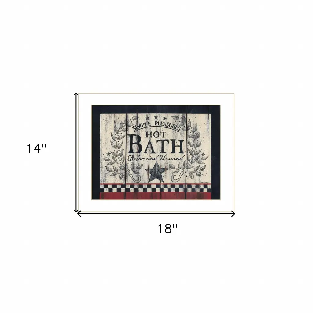 Hot Bath 11 White Framed Print Wall Art - White