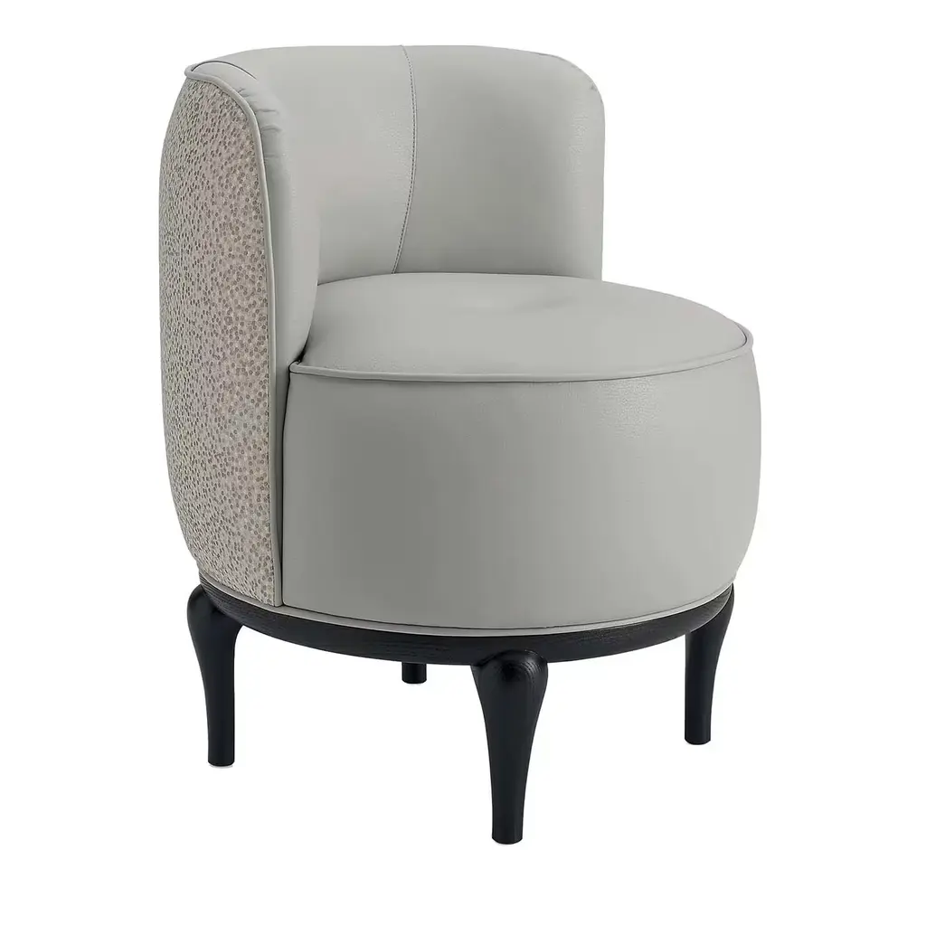 White Pouf With Backrest