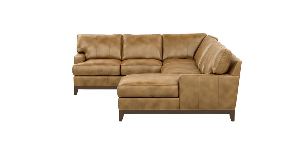 Arcata Five-piece Leather Sectional With Chaise
