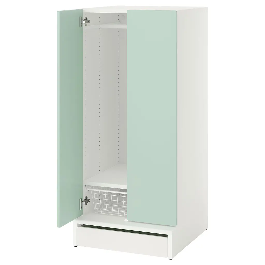 Småstad / Uppföra Wardrobe - White/light Green 23 5/8x25 5/8x53 1/2 "