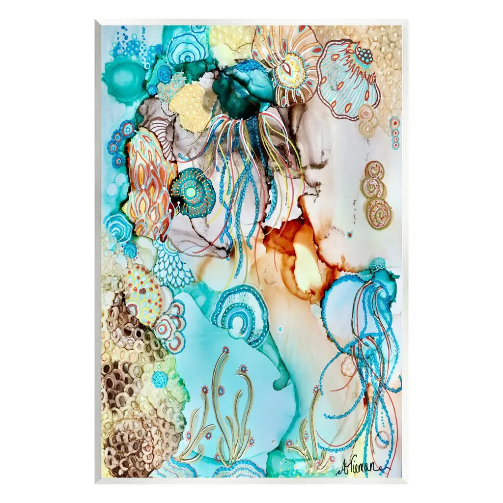 Stupell Abstract Nautical Pattern Wall Plaque Art Amy Tieman - 13 X 19