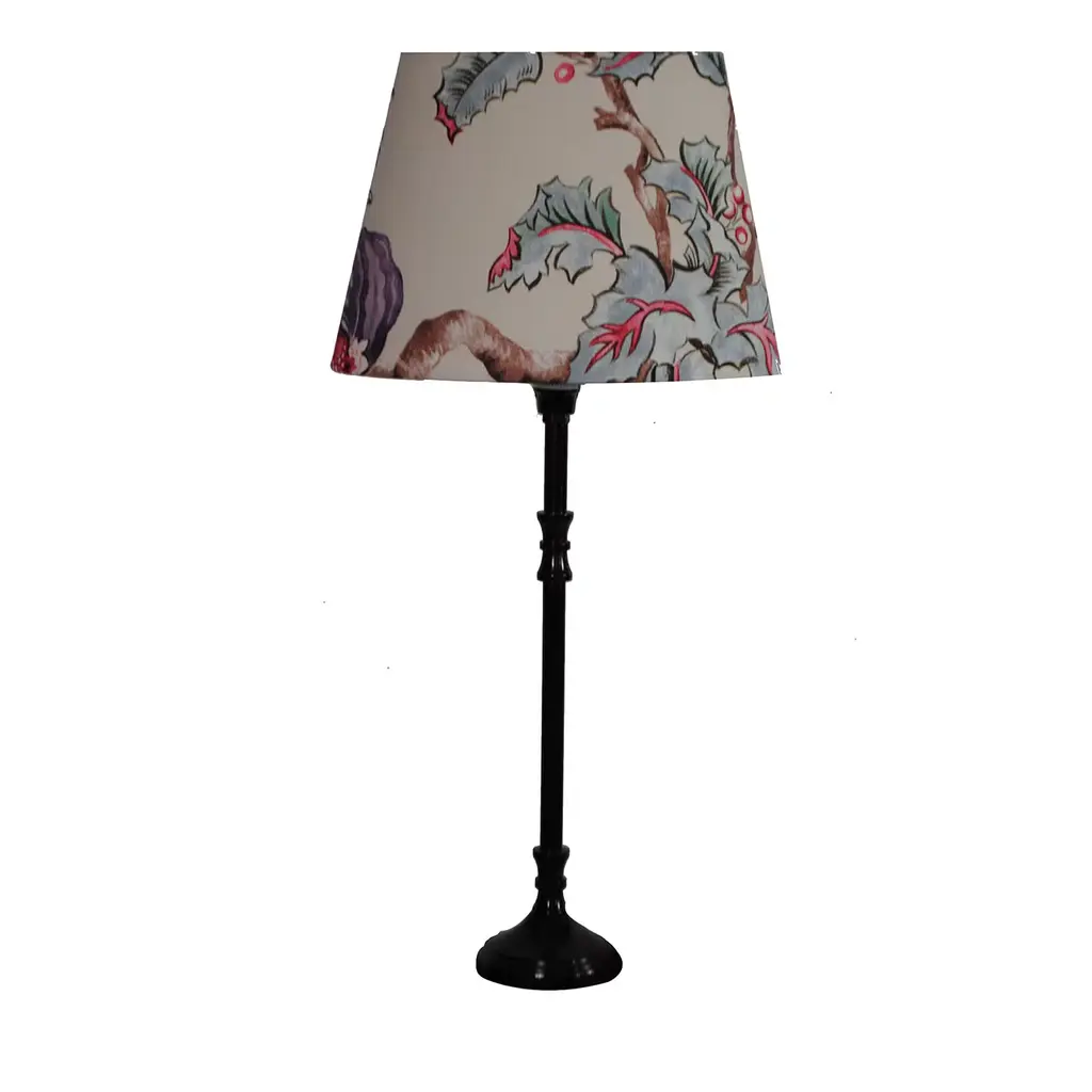 Aqua Flower Polychrome Table Lamp