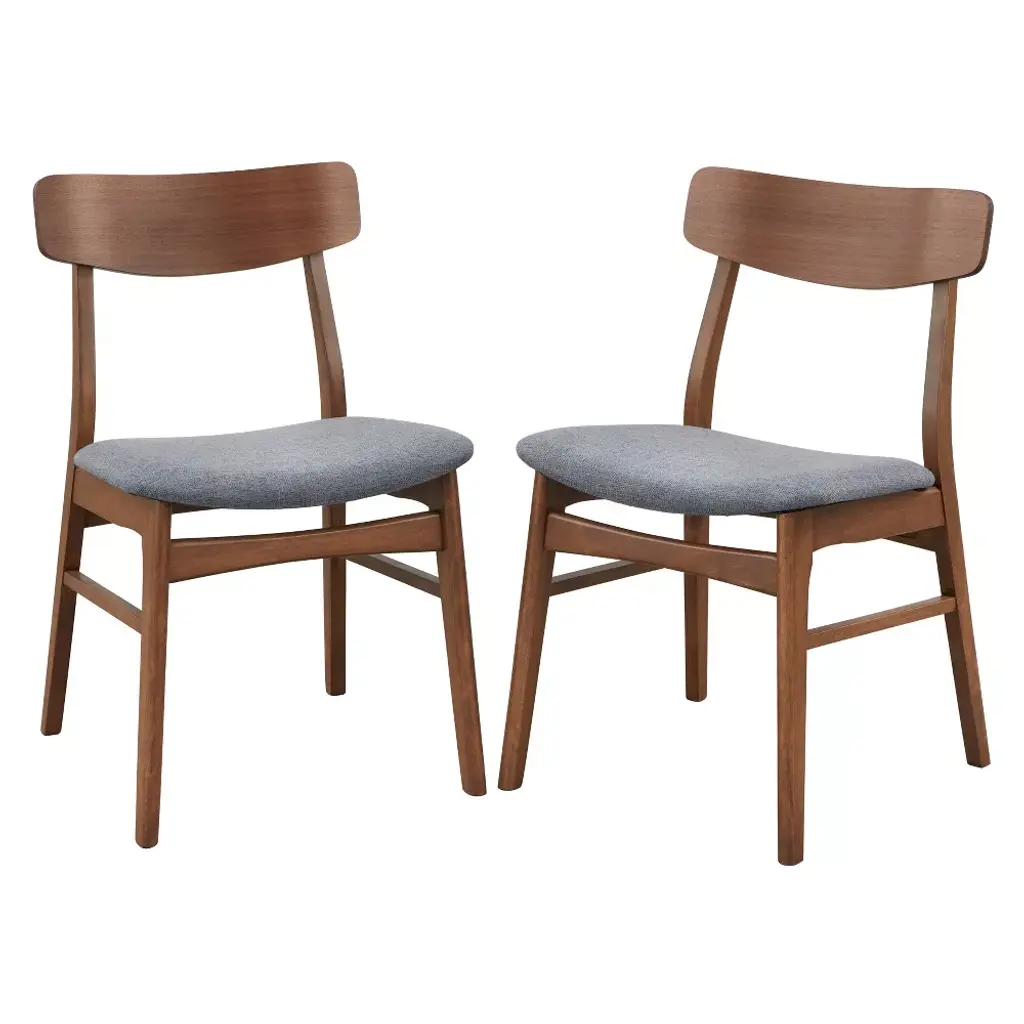 Set Of Idalia Mid-century Modern Dining Chairs Mint/walnut