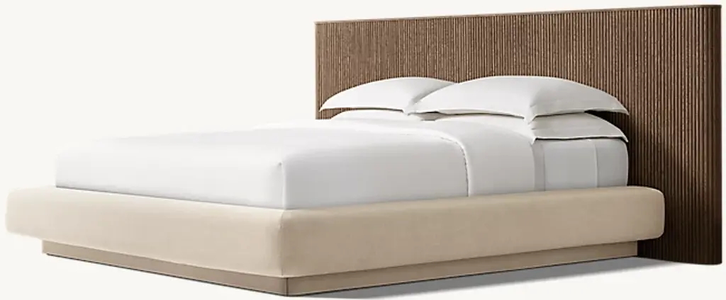 Mulholland Extended Panel Bed With Fabric Base