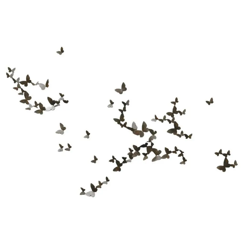 Butterfly Wall Sculpture, Small Horizontal Flight Left, Warm Black Finish
