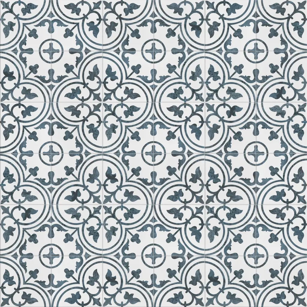 Merola Tile Cassis Arte Black 9-3/4" X 9-3/4" Porcelain Floor And Wall Tile - Sample Swatch