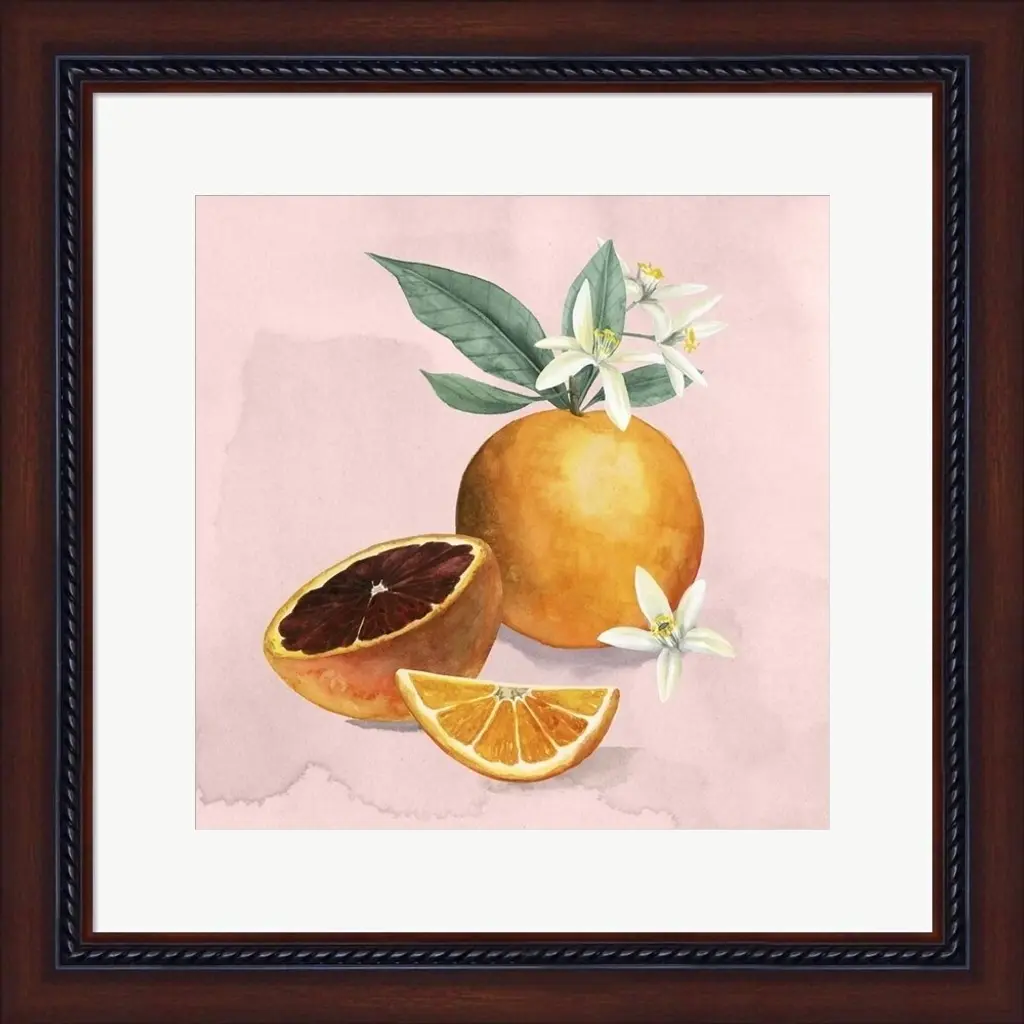 Grace Popp 'Orange Blossom I' Framed Art - Plastic - Brown