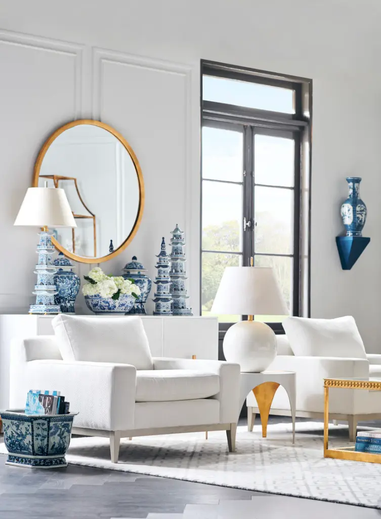 Chelsea House Pagoda Lamp - Blue/White