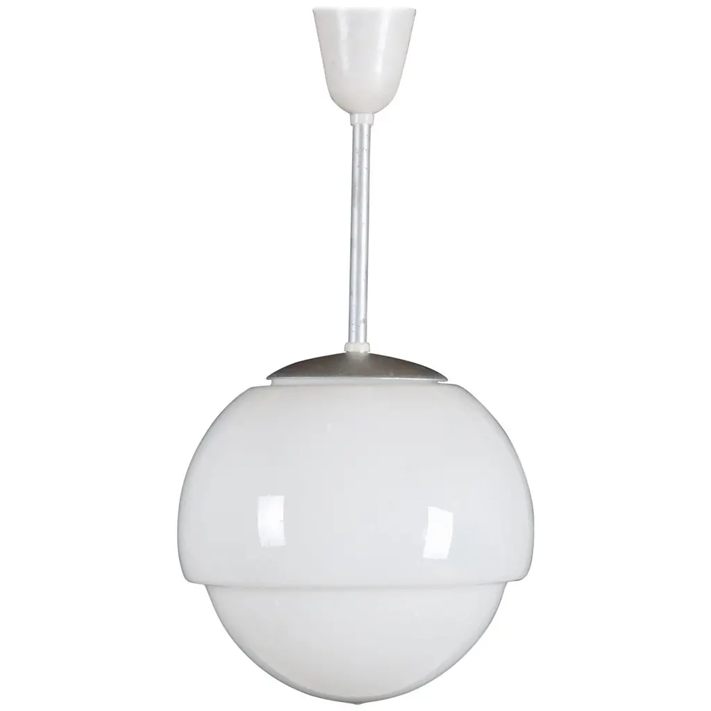 Midcentury Opaline Glass Pendant