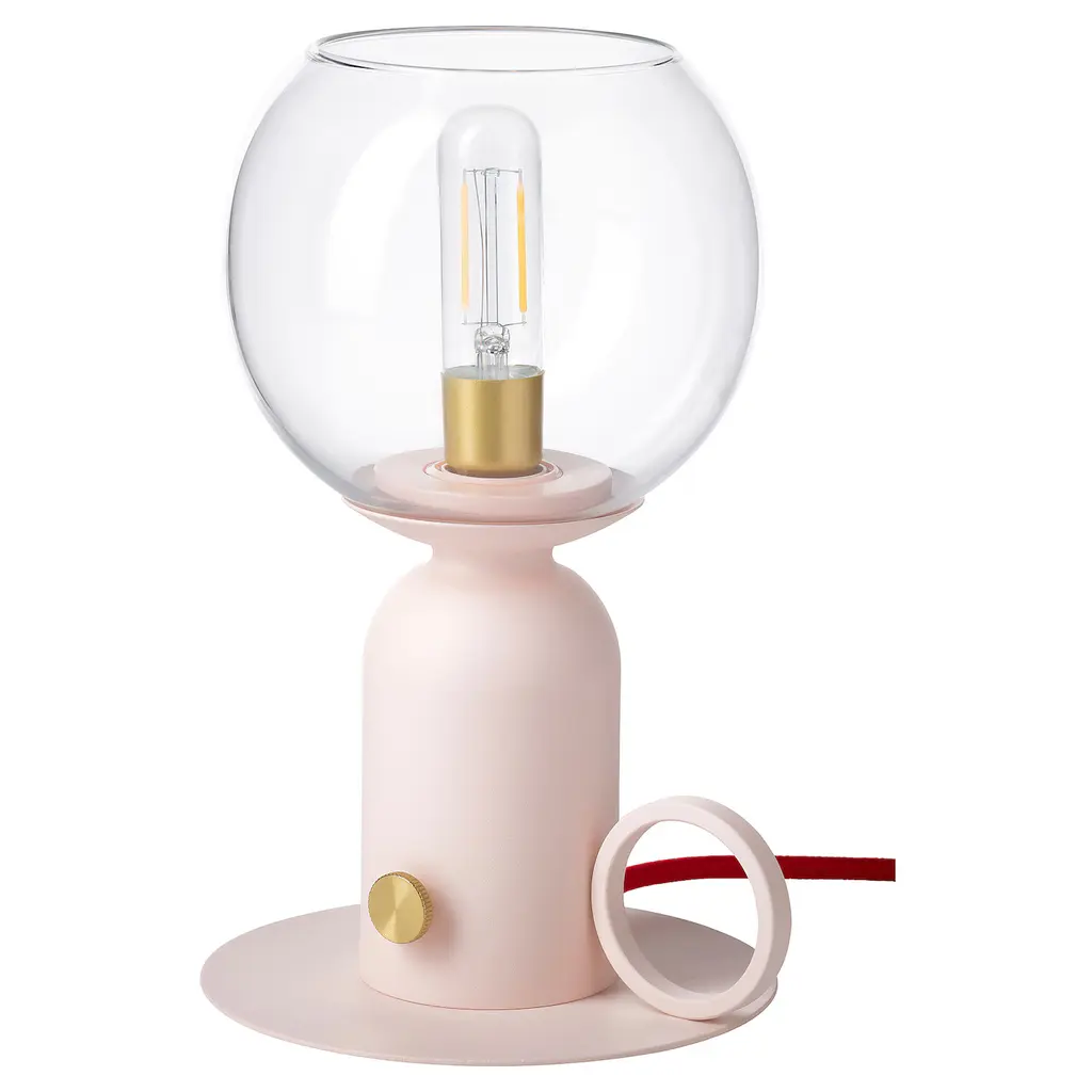 ÅSkmuller Table Lamp - Dimmable Light Pink/red 9 "