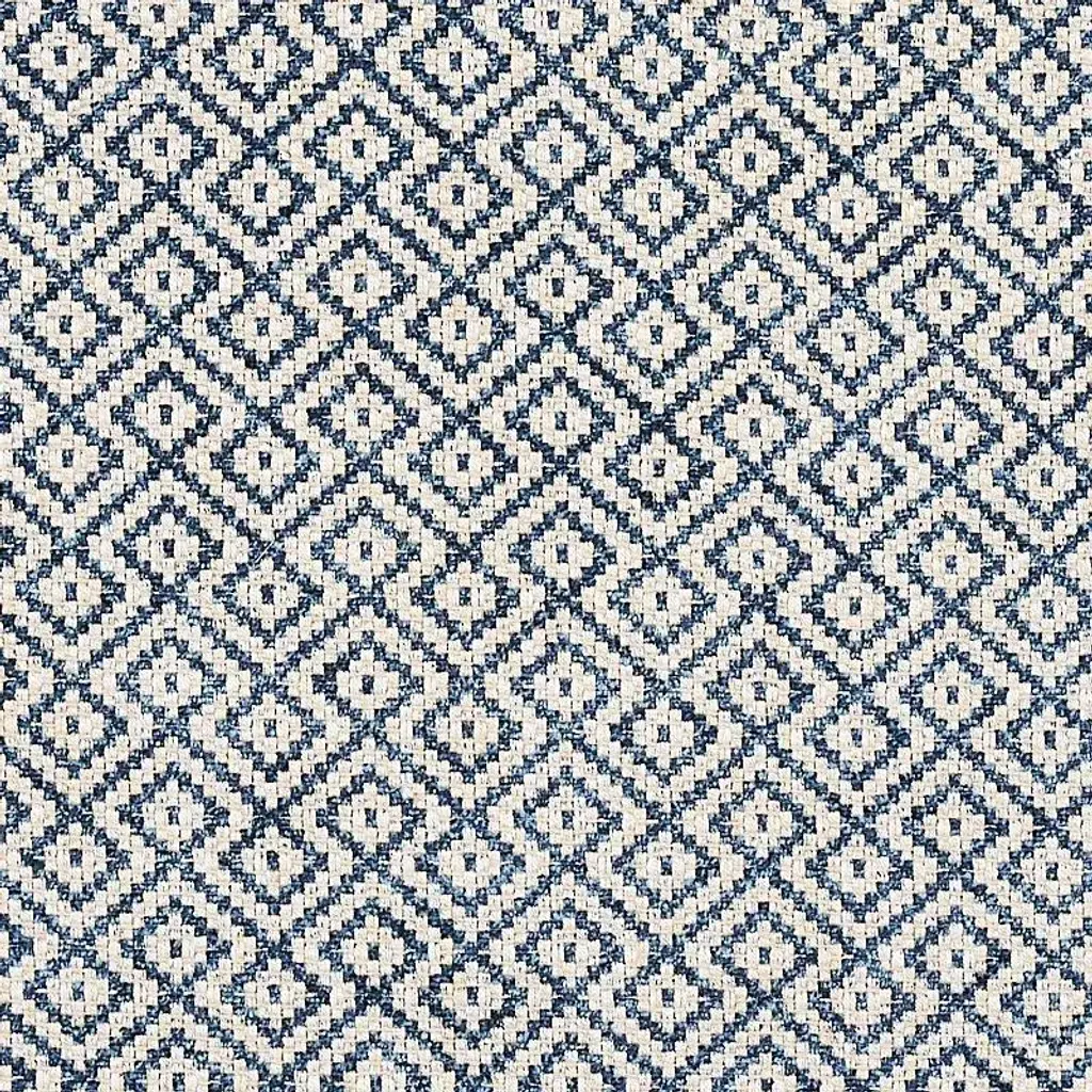 Schumacher Lessing Fabric In Indigo