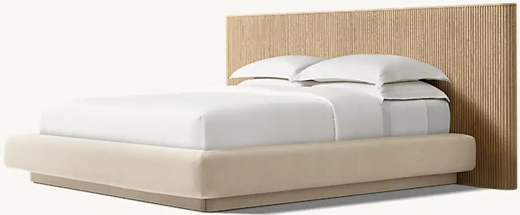 Mulholland Extended Panel Bed With Fabric Base